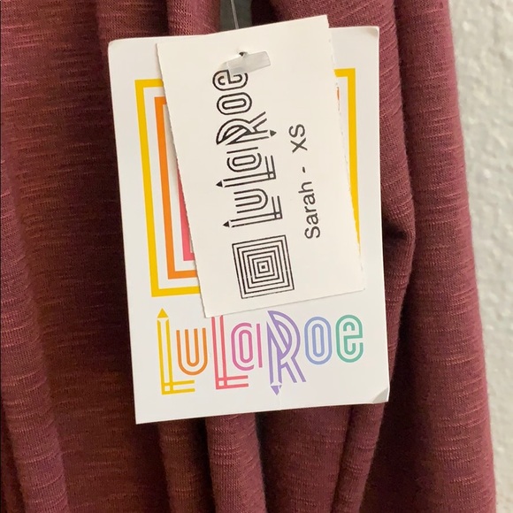 LuLaRoe Heathered Maroon Sarah Size XS - NWT - Picture 4 of 5